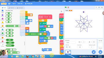 Lập trình Scratch vẽ bát giác từ các hình vuông và hình tròn