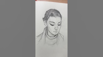Using the Loomis method to draw face looking down