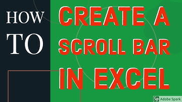 How to Create a Scroll Bar in Excel - Scrolling Table