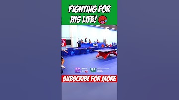 Ping Pong Player FIGHTING FOR HIS LIFE! 🥵🥵 #shorts #tabletennis