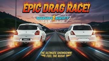 Suzuki Swift 1.3 MT VS Swift 1.2 GL MT - Drag Race