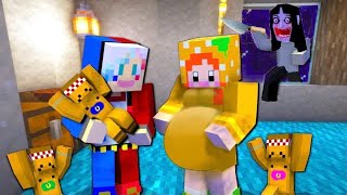 【妊婦と子供を救い出せ‼️】マイクラで生まれてくる赤ちゃんを守る100日サバイバル★建築やトラップ作りで襲ってくる1000隊の敵を倒せ！【まいくら minecraft】ぽっぴんず