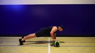 Medicine Ball Offset Push Up