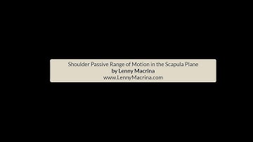 Shoulder PROM Scapula Plane