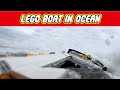 LEGO boat in dangerous ocean waves - will it make to shore?