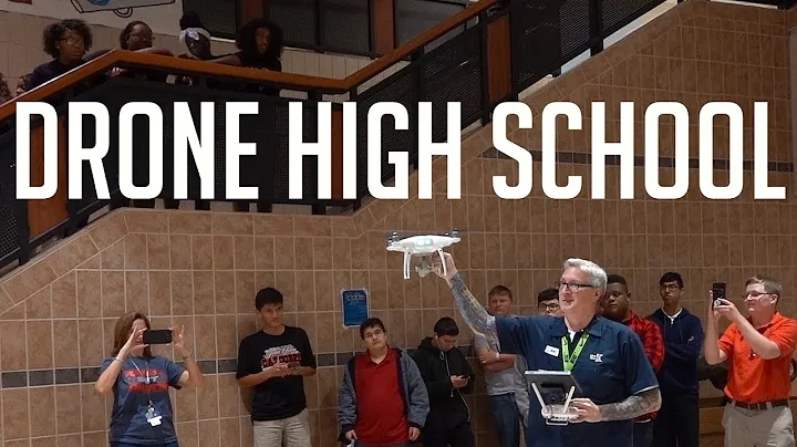 Flying a drone inside a High School - KEN HERON (J...