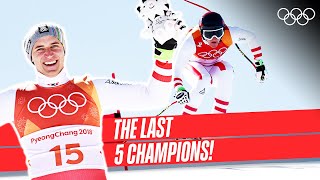 Men's Downhill Skiing ⛷ Last 5 Champions!