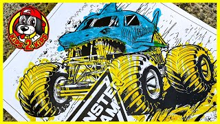 GUESS THE MONSTER TRUCK GAME! - Monster Jam Trucks at Home Play Activity (Using Coloring Pages) screenshot 1