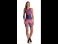 Triflare Women's Orange Medallion Triathlon Shorts | SwimOutlet.com