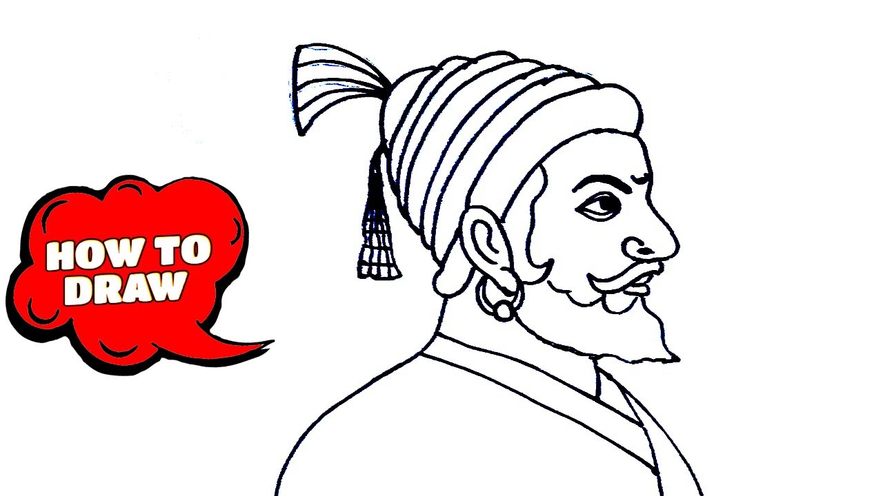 Check It How To Draw Shivaji Maharaj Sketch - Sketch Drawing