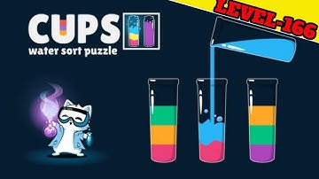 Cups Water Sort Puzzle - Level 166 All levels Gameplay Android ios
