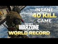 WARZONE SOLO WORLD RECORD 40 KILL GAME (COD BATTLE ROYALE)