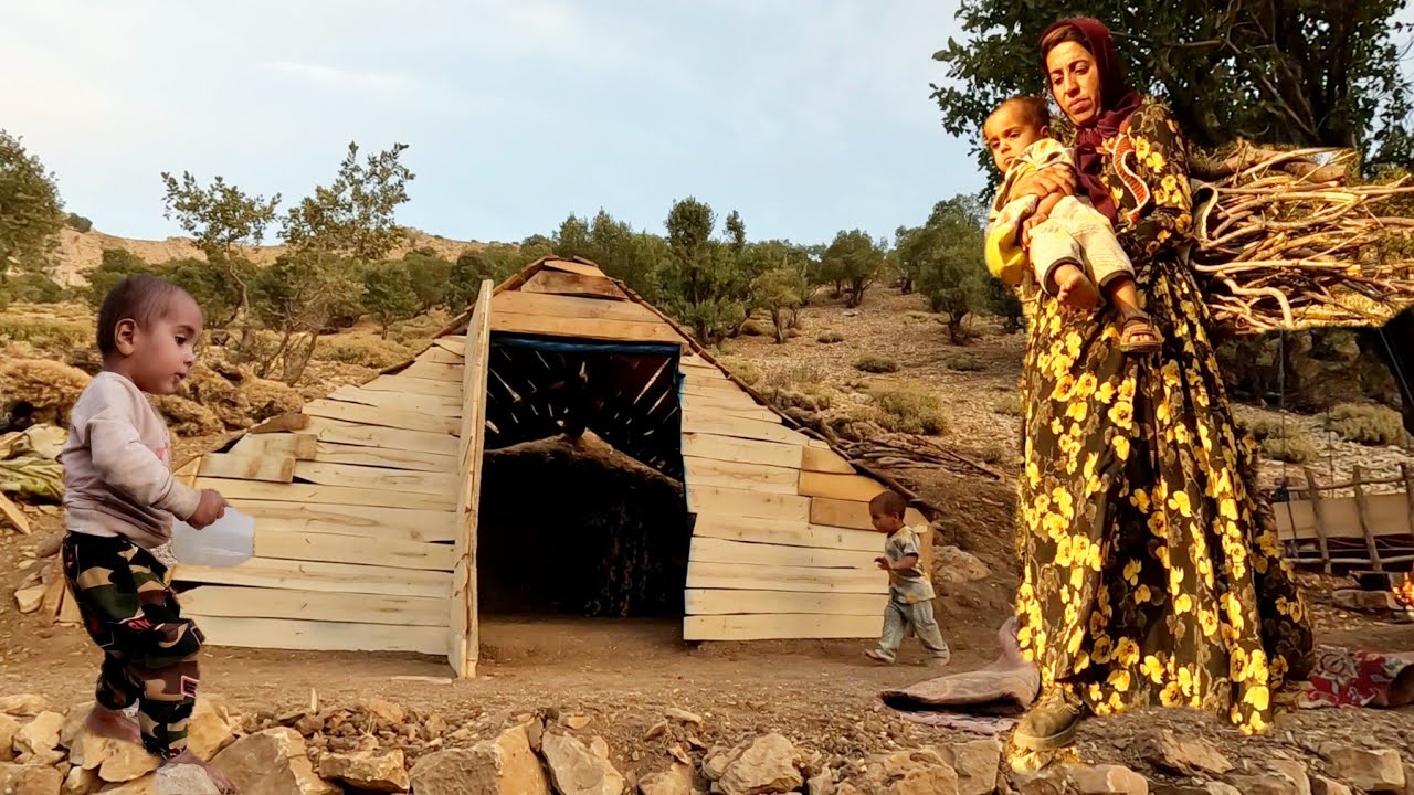 Documentary of a unique nomadic woman & collecting firewood and baking ...