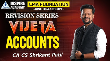 CMA Foundation VIJETA Batch | ACCOUNTS ( CONSIGNMENT ) | by ca cs shrikant patil lecture