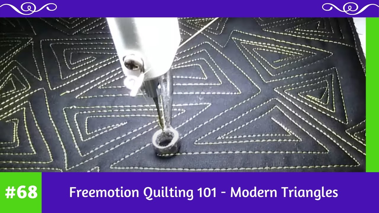 Freemotion Quilting 101 #68 - Modern Triangles - YouTube