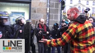 Incidents manifestation contre les violences policières / Rennes (35) - France 08 novembre 2014