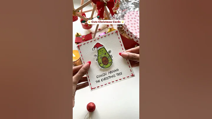 Cute Christmas Card ideas♥️🌲✨ | QuinnsArte | #shorts