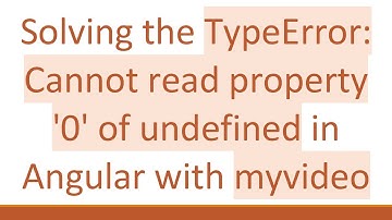 Solving the TypeError: Cannot read property 