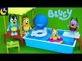 NEW Bluey Pool Time Toys! Water Playset with Bingo Mum and Dad Disney Unboxing Toy Video for Kids