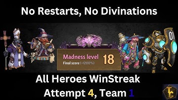 Hardest Challenge Team 1 Winstreak Attempt 4* - Madness 18 - Across the Obelisk
