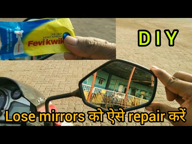 Motor Bike Broken Side Mirror Repair