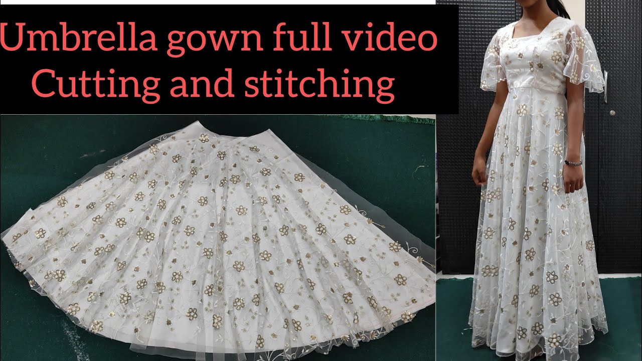 Plane Georgette se banaye Ruffle Gown / Daily Wear Frill Gown Cutting and  Stitching #fashion - YouTube