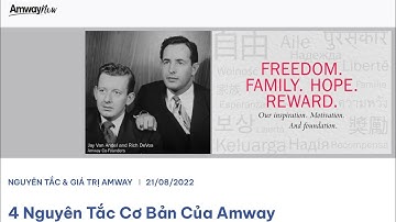 ♻️4 Nguyên Tắc Cơ Bản Của Amway