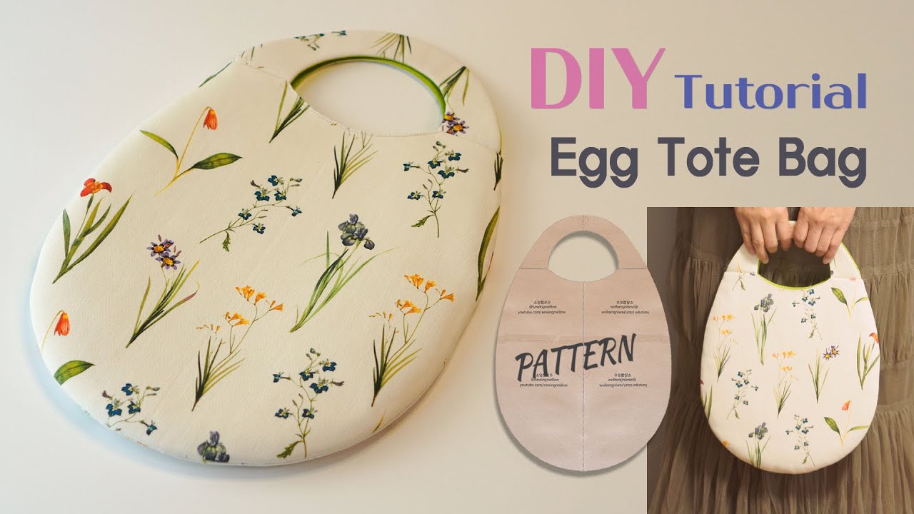 DIY Cute Egg Tote Bag, Round Purse Bag Tutorial