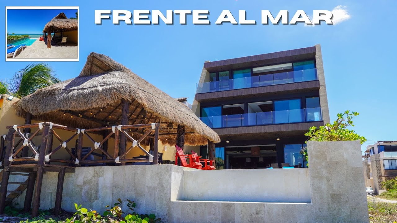 ¡INCREÍBLE casa FRENTE AL MAR en la playa de San Benito YUCATÁN! 🏝