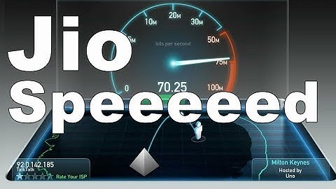 JioFi speed test on okla