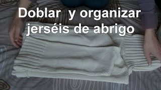 Como doblar jerséis y organizarlos en el armario.  Método del bolsillito