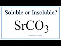 Solubility of Carbonates and Ions