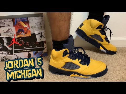 michigan 5s on feet