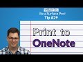 Print to onenote on surface