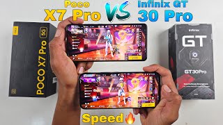Infinix GT 30 pro vs poco x7 pro speed test and comparison all features