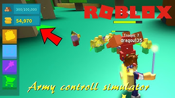 Roblox Army control simulator/ how to get gold fast forest and farm