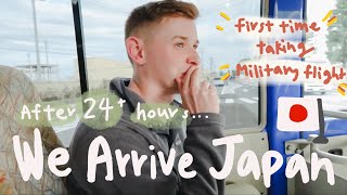 OVER 24 HOURS WAITING We Took Military Flight to JAPAN【Life in Japan ❷】