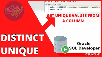 ORACLE SQL TUTORIAL: How to get UNIQUE Values from a column | DISTINCT, UNIQUE