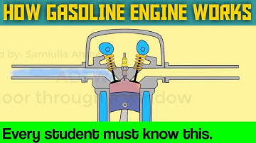 WORKING OF 4 STROKE ENGINE: How 4 stroke gasoline engine works or Construction and working of engine
