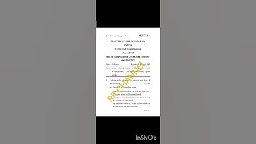 IGNOU (MEG-15) JUNE (2023)TEE QUESTION PAPER #COMPARATIVE LITERATURE: THEORY AND PRACTICE
