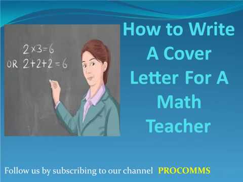 cover letter math teacher