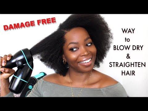 REVAIR Reverse Air DRYER on 4b4c NATURAL HAIR : DAMAGE FREE Way to Blow Dry & Straighten Your Hair