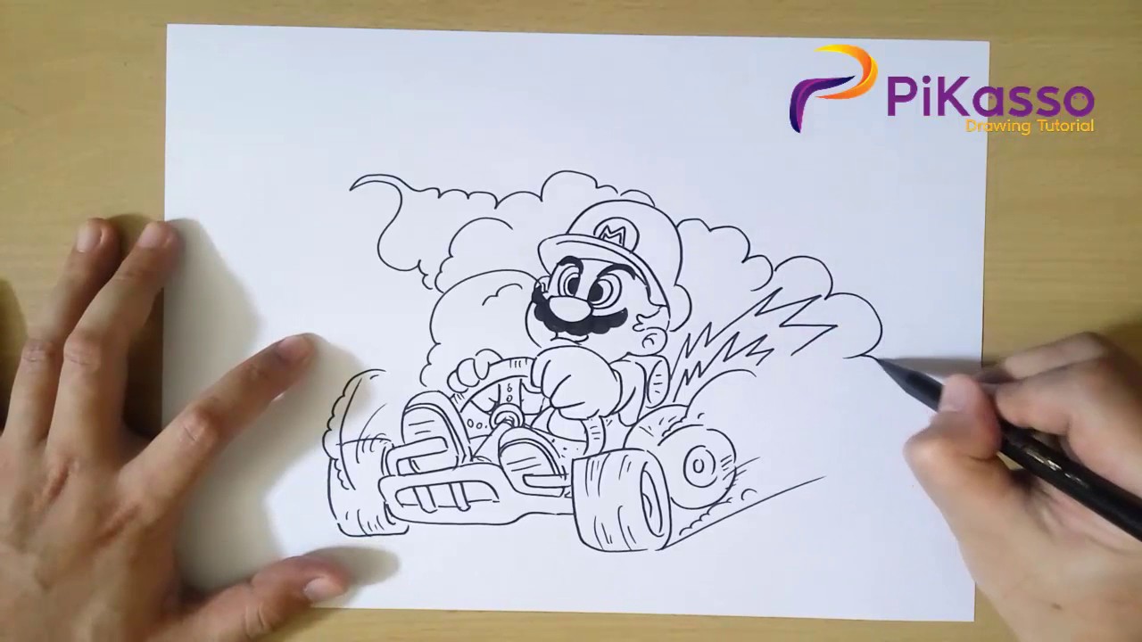 How to Draw Mario Kart step by step - YouTube