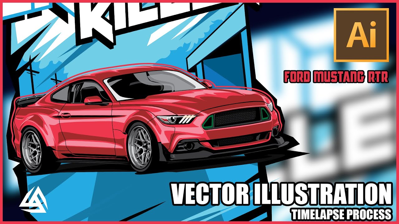 VECTOR TRACING IN ADOBE ILLUSTRATOR- Timelapse- for tshirt design