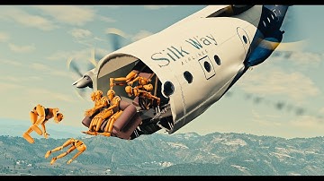 Plane Crashes With Dummies 2 - BeamNg Drive
