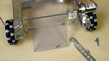 Tetrix FTC. Construct a ball collecting attachment - add a plastic plate