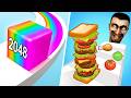 Sandwich Runner VS Jelly Run - All Level Gameplay Android,iOS - NEW UPDATE NP1