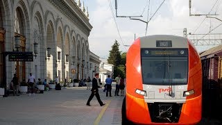 ст.Сочист.Олимпийский Парк в кабине машиниста.The Sochi Olympic Park by rail.