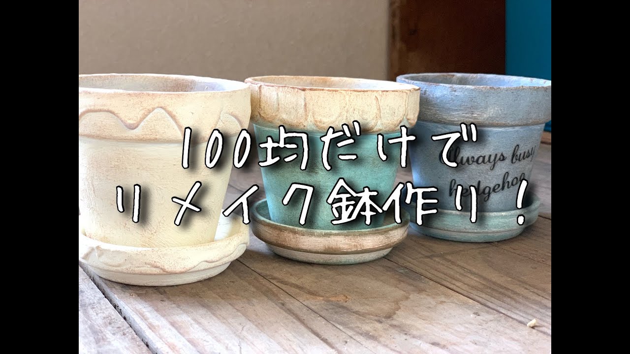 100均diy ダイソー購入品だけでリメイク鉢多肉植物寄せ植え作ってみた 1 Youtube