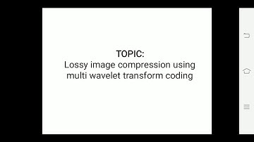 Lossy image compression